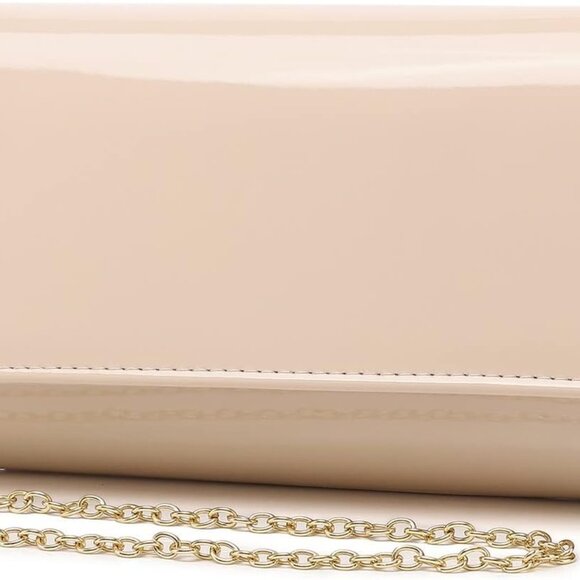 Patent Leather Envelope Clutch Womens Evening Handbag Crossbody Purse - Picture 1 of 9